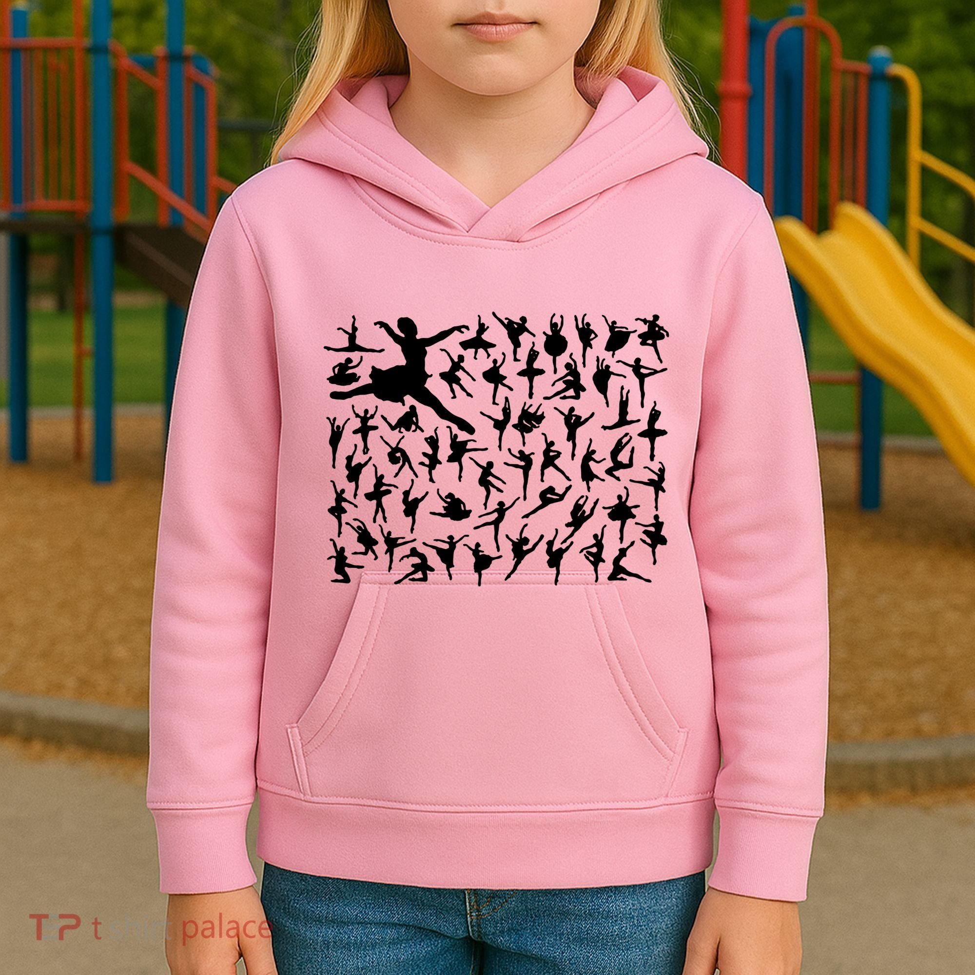 Ballerina Silhouettes Kids Hoodie