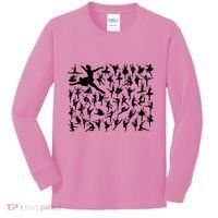 Ballerina Silhouettes Kids Long Sleeve Shirt thumb 0