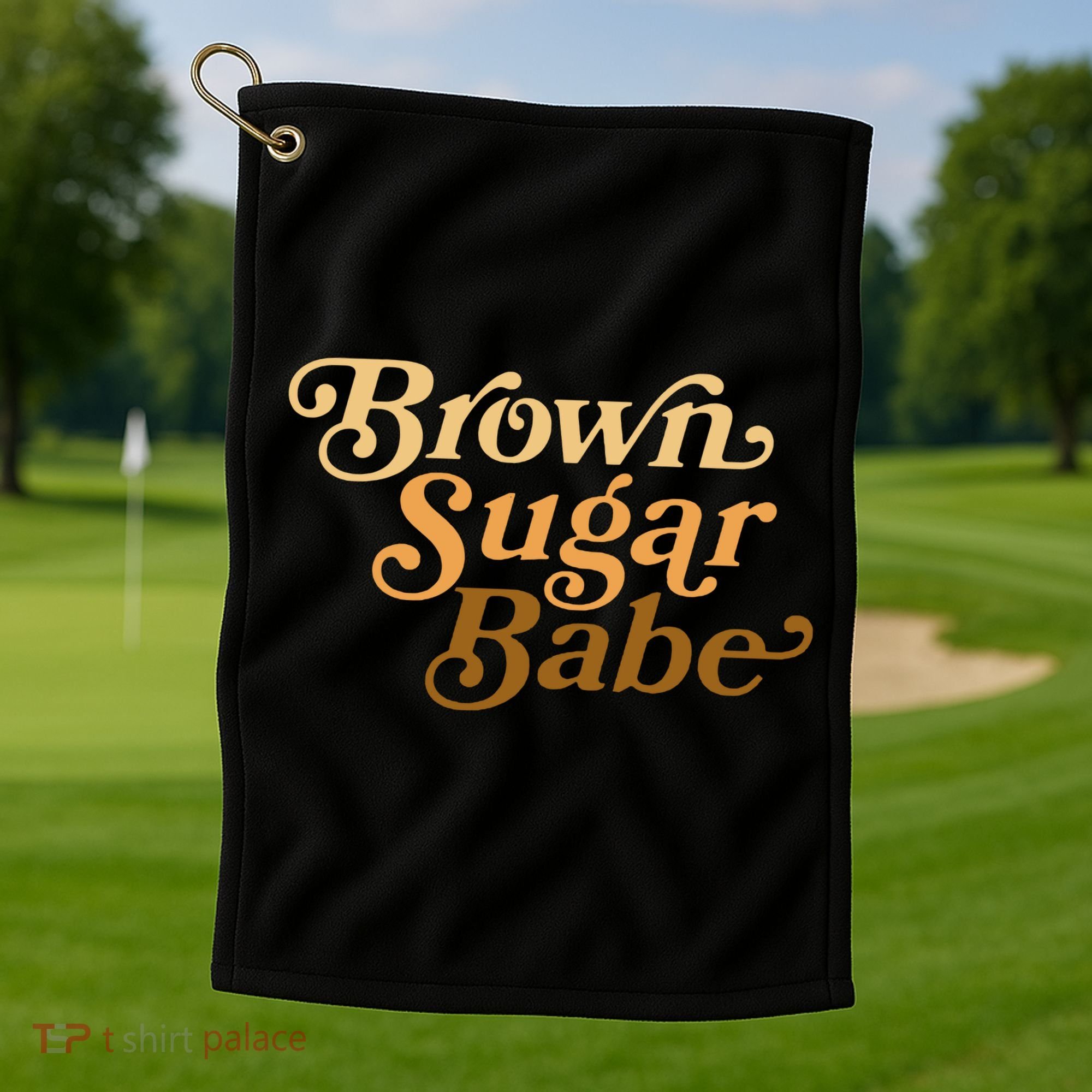 Brown Sugar Babe Melanin Golf Towel