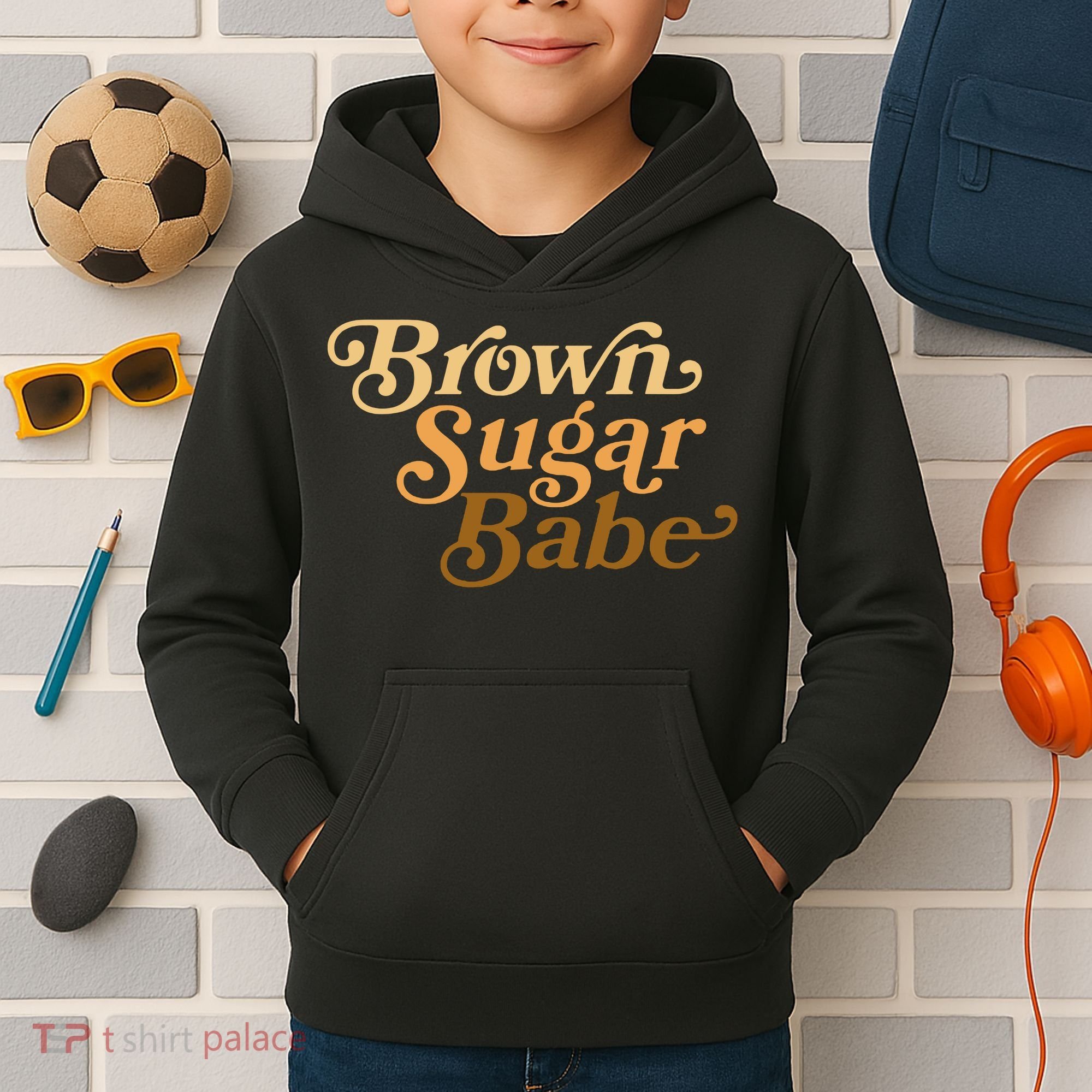 Brown Sugar Babe Melanin Kids Hoodie