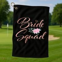 Bride Squad Bachelorette Party Bridal Shower Bridesmaid Golf Towel thumb 1