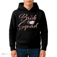 Bride Squad Bachelorette Party Bridal Shower Bridesmaid Kids Hoodie thumb 4