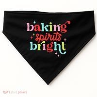 Baking Spirits Bright Christmas Cookie Funny Lovers USA-Made Doggie Bandana thumb 0