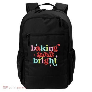Baking Spirits Bright Christmas Cookie Funny Lovers Backpack