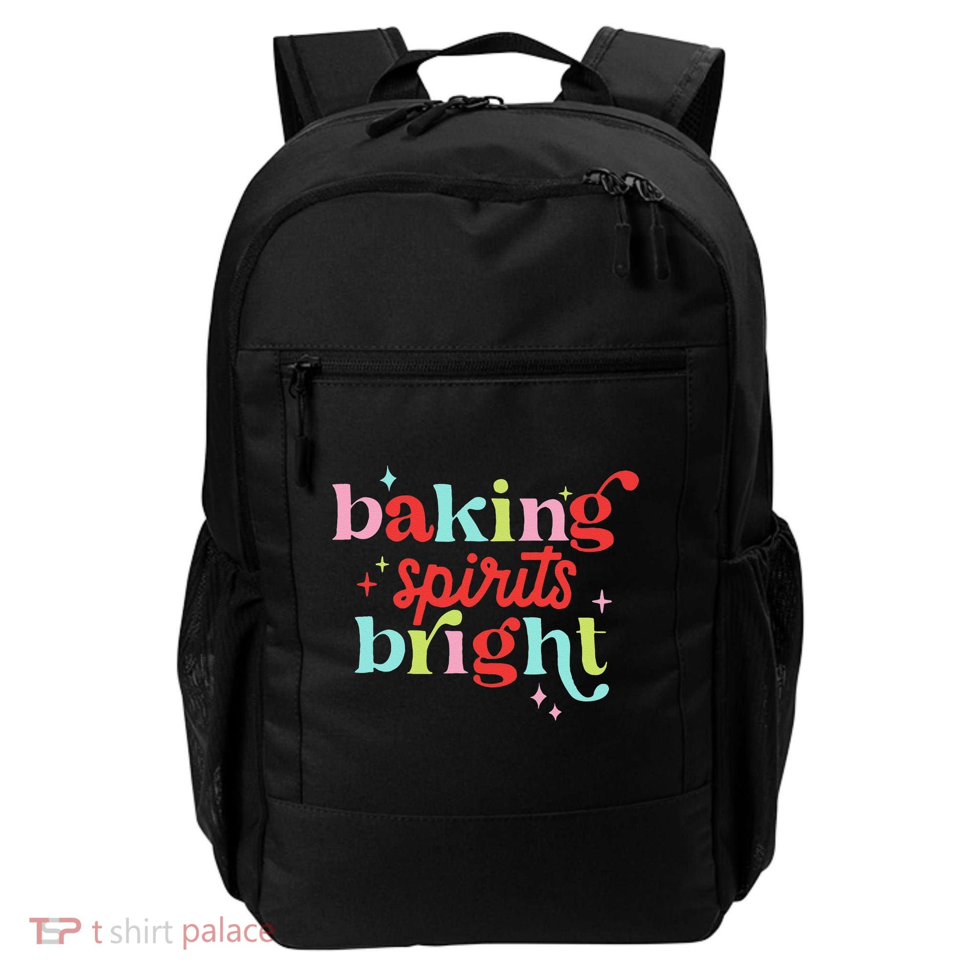 Baking Spirits Bright Christmas Cookie Funny Lovers Backpack
