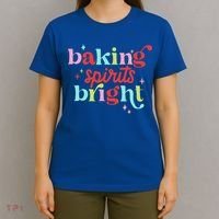 Baking Spirits Bright Christmas Cookie Funny Lovers T-Shirt thumb 4