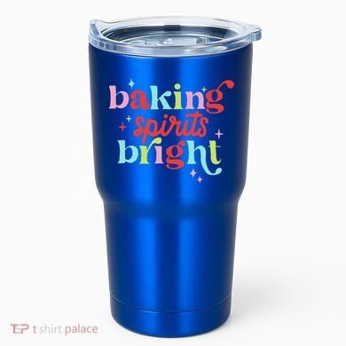 Baking Spirits Bright Christmas Cookie Funny Lovers Tumbler