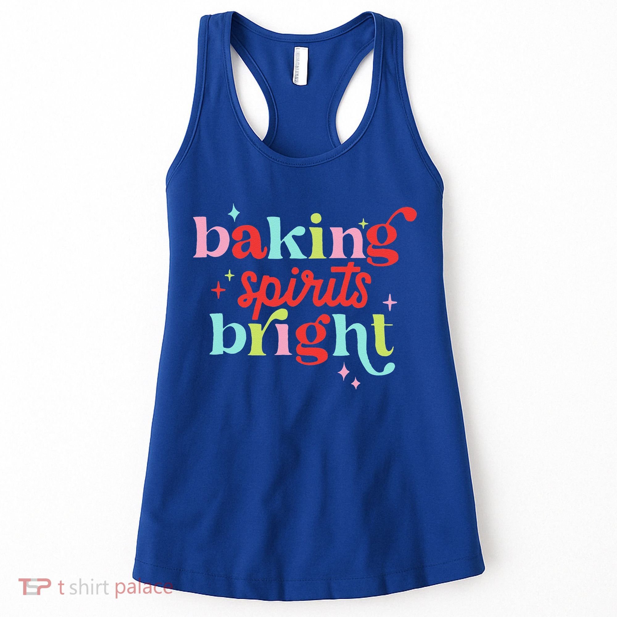 Baking Spirits Bright Christmas Cookie Funny Lovers Women's Tank Top