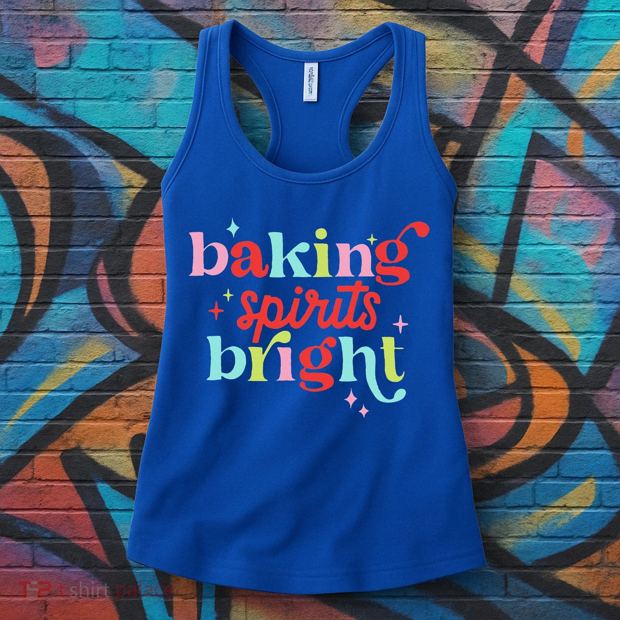 Baking Spirits Bright Christmas Cookie Funny Lovers Women's Tank Top