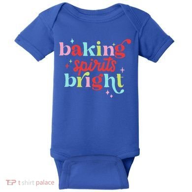 Baking Spirits Bright Christmas Cookie Funny Lovers Baby Bodysuit