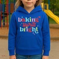 Baking Spirits Bright Christmas Cookie Funny Lovers Kids Hoodie thumb 3