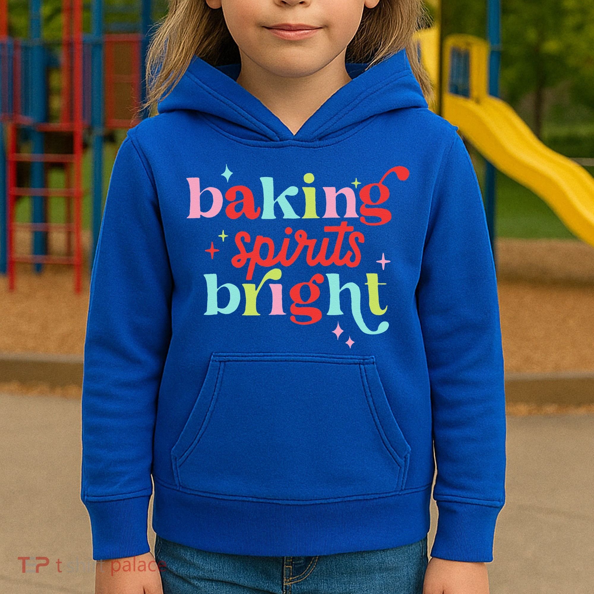 Baking Spirits Bright Christmas Cookie Funny Lovers Kids Hoodie