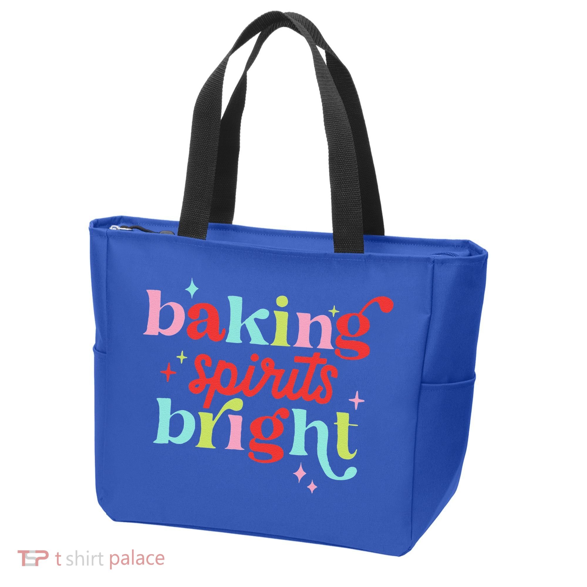 Baking Spirits Bright Christmas Cookie Funny Lovers Tote Bag