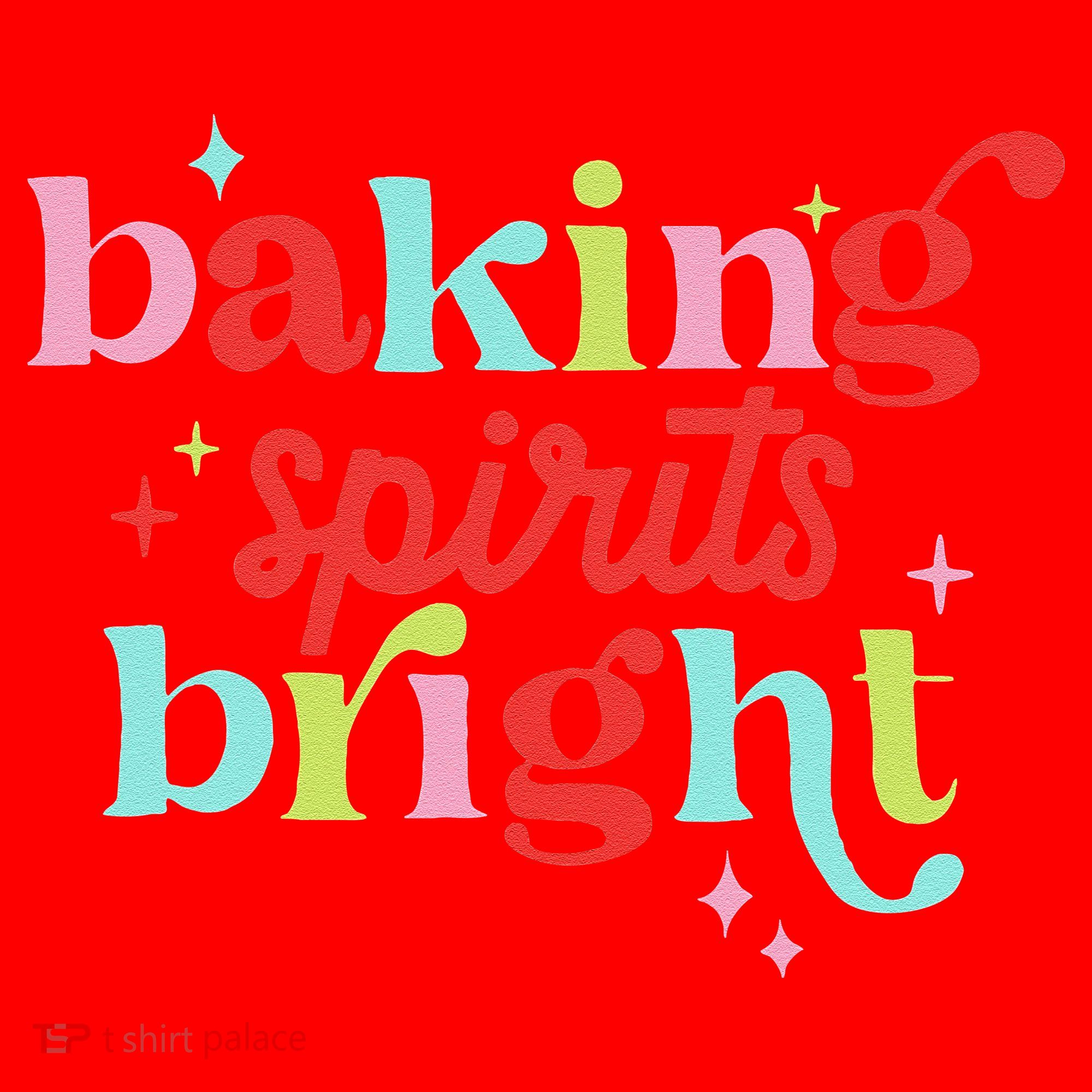 Baking Spirits Bright Christmas Cookie Funny Lovers Santa Hat