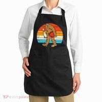 Bigfoot Sasquatch Bowling Retro Bowler Team Apron thumb 2