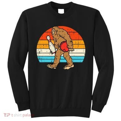 Bigfoot Sasquatch Bowling Retro Bowler Team Sweatshirt