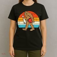 Bigfoot Sasquatch Bowling Retro Bowler Team T-Shirt thumb 4