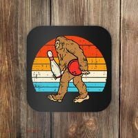Bigfoot Sasquatch Bowling Retro Bowler Team Coaster thumb 0