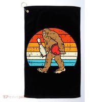 Bigfoot Sasquatch Bowling Retro Bowler Team Golf Towel thumb 0