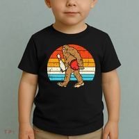 Bigfoot Sasquatch Bowling Retro Bowler Team Toddler T-Shirt thumb 2