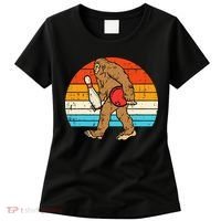 Bigfoot Sasquatch Bowling Retro Bowler Team Women's T-Shirt thumb 0