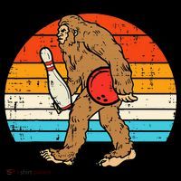 Bigfoot Sasquatch Bowling Retro Bowler Team Kids Hoodie thumb 5