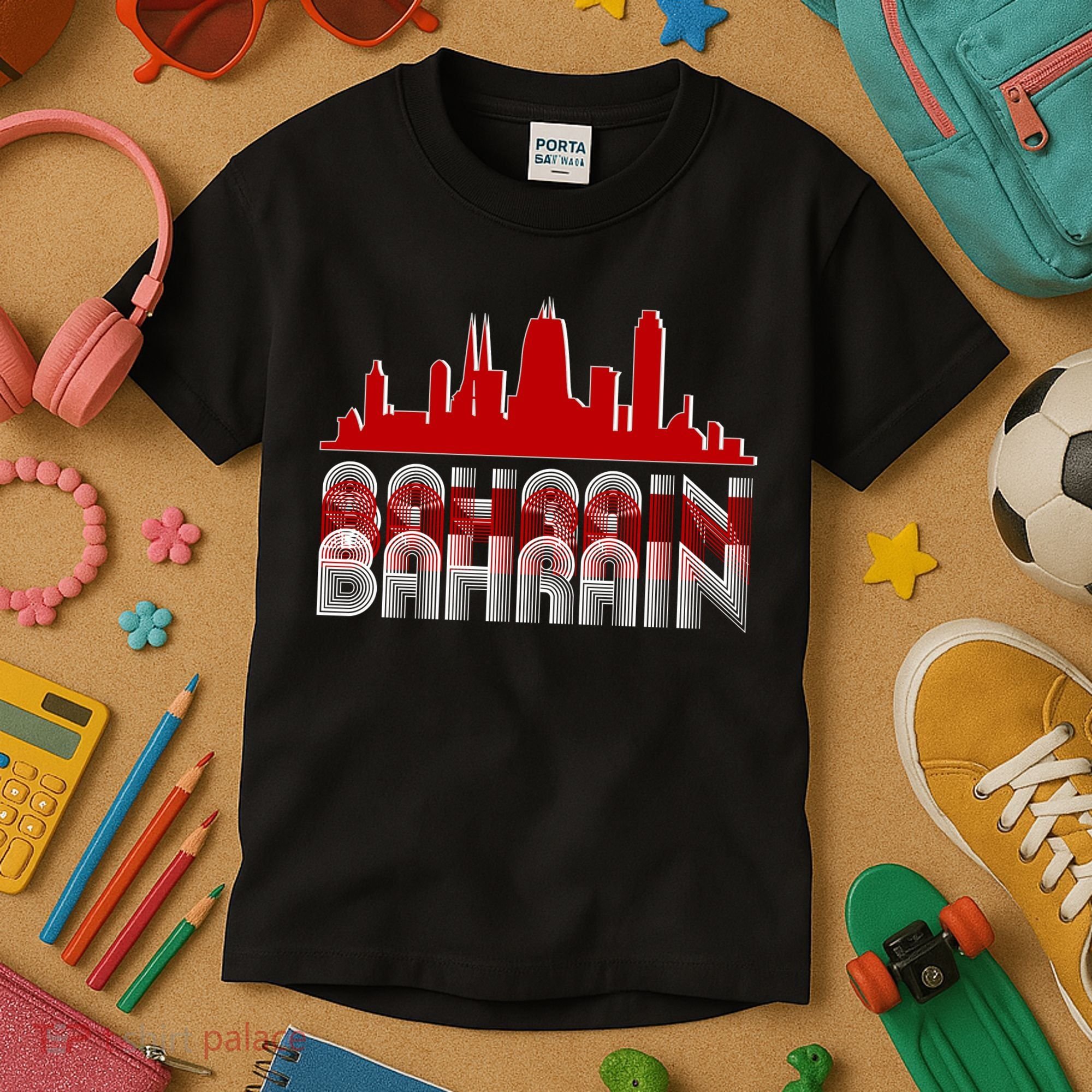 Bahrain Skyline Kids T-Shirt