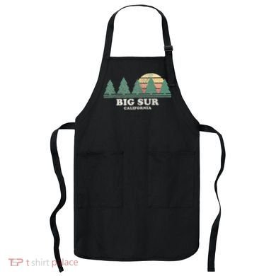 Big Sur Ca Vintage Throwback Retro 70s Design Apron