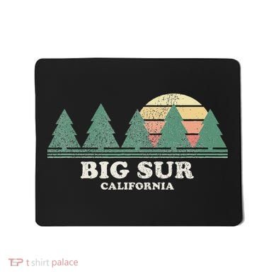 Big Sur Ca Vintage Throwback Retro 70s Design Mousepad