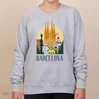 Barcelona Spain Cathedral Spanish City Souvenir Women's Sweatshirt thumb 0