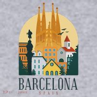 Barcelona Spain Cathedral Spanish City Souvenir Women's Sweatshirt thumb 2