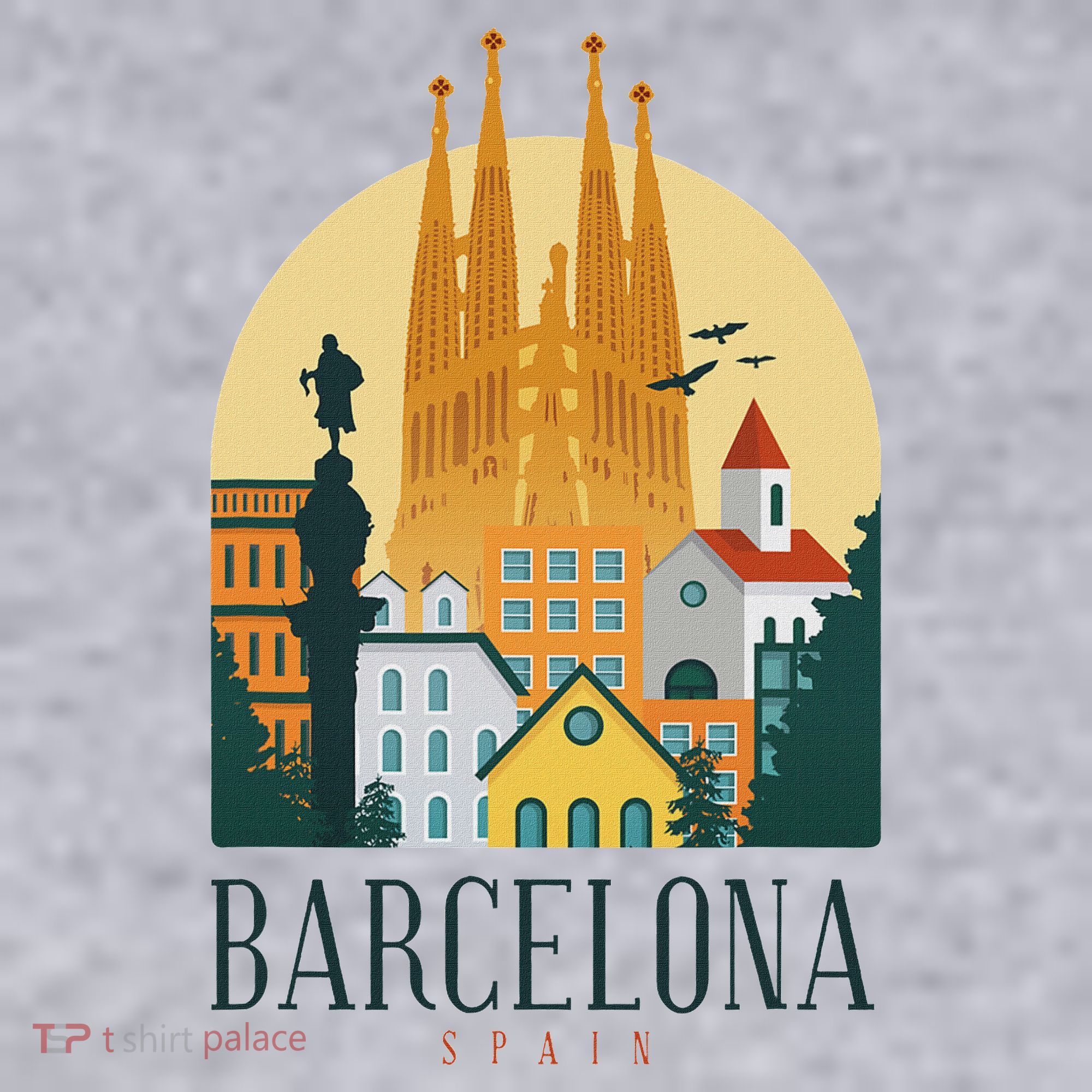Barcelona Spain Cathedral Spanish City Souvenir Women's Sweatshirt