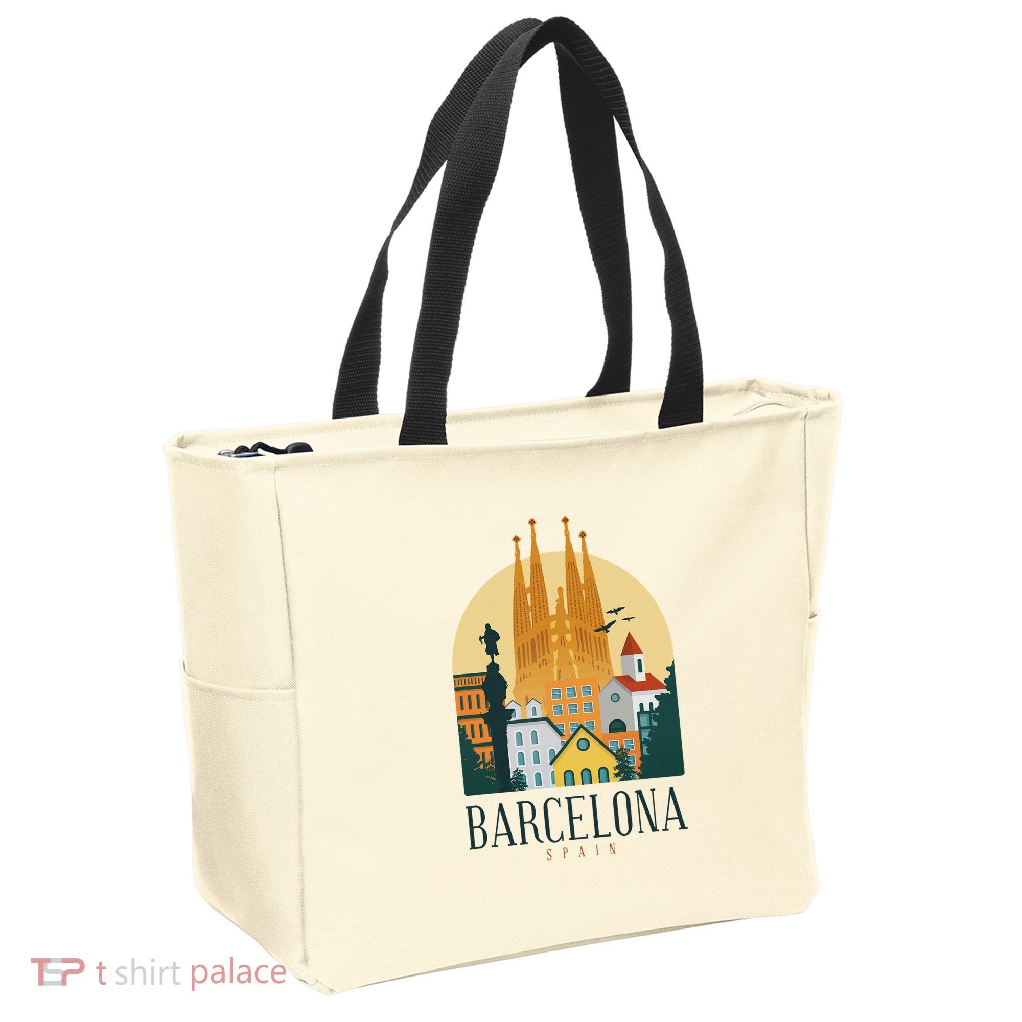 Barcelona Spain Cathedral Spanish City Souvenir Tote Bag
