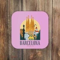 Barcelona Spain Cathedral Spanish City Souvenir Coaster thumb 0