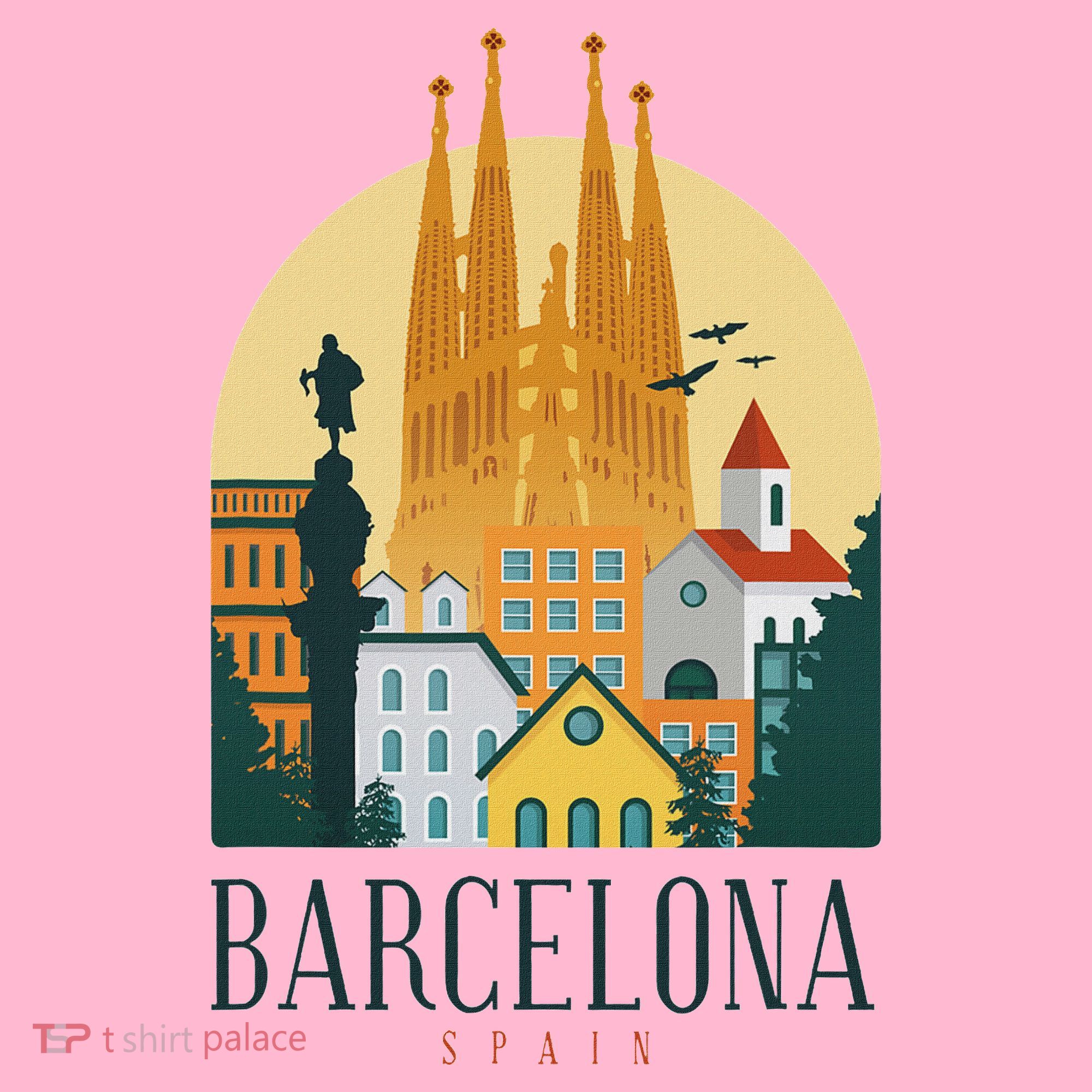 Barcelona Spain Cathedral Spanish City Souvenir Coaster