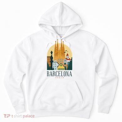 Barcelona Spain Cathedral Spanish City Souvenir Hoodie