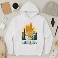 Barcelona Spain Cathedral Spanish City Souvenir Hoodie thumb 3