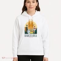 Barcelona Spain Cathedral Spanish City Souvenir Hoodie thumb 5