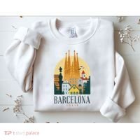 Barcelona Spain Cathedral Spanish City Souvenir Sweatshirt thumb 2