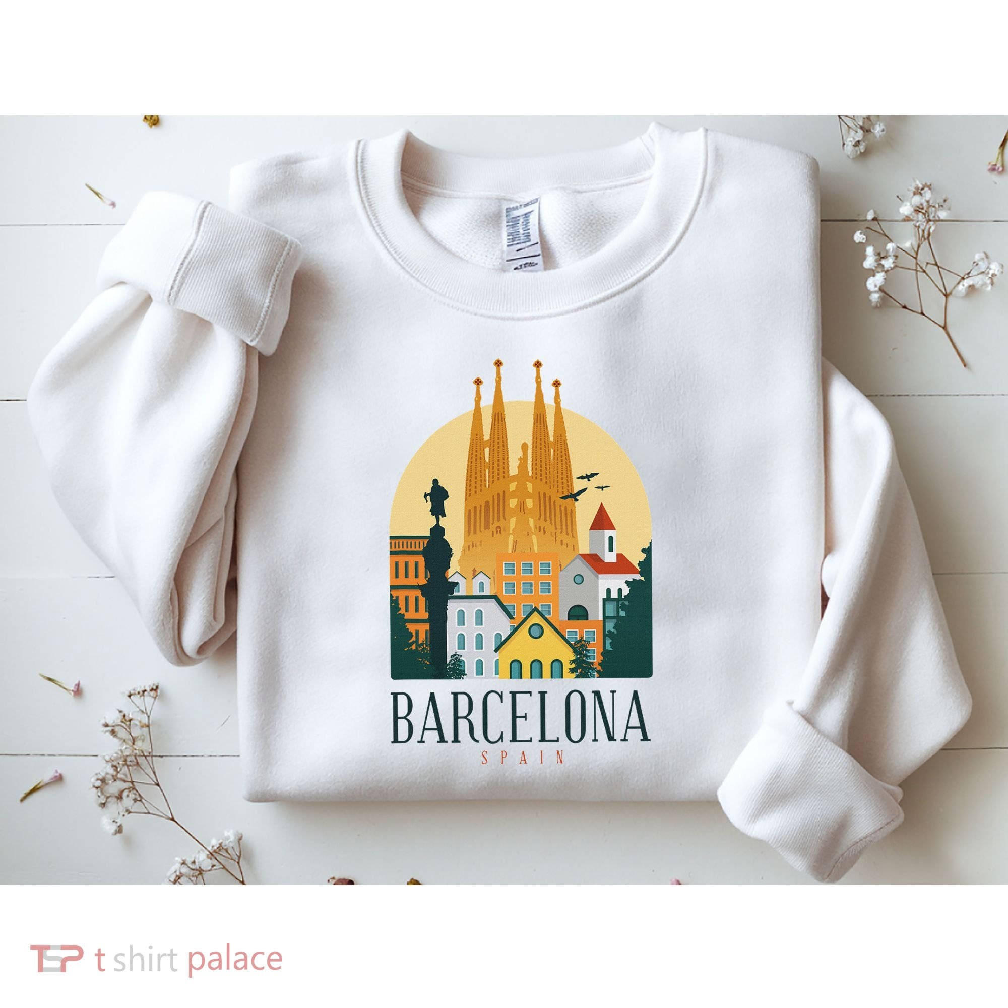 Barcelona Spain Cathedral Spanish City Souvenir Sweatshirt