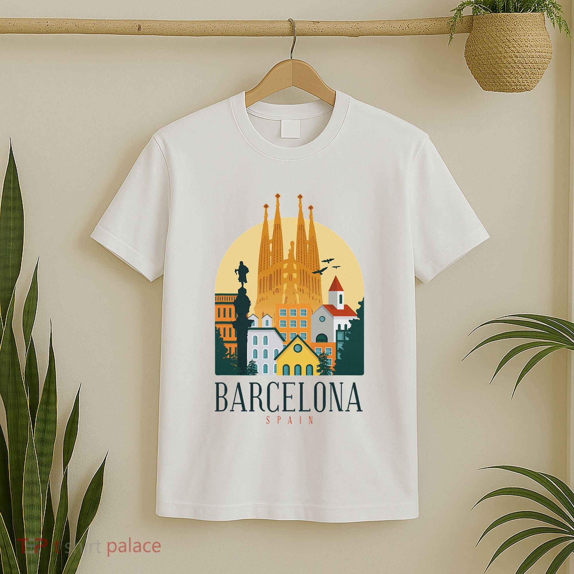Barcelona Spain Cathedral Spanish City Souvenir T-Shirt