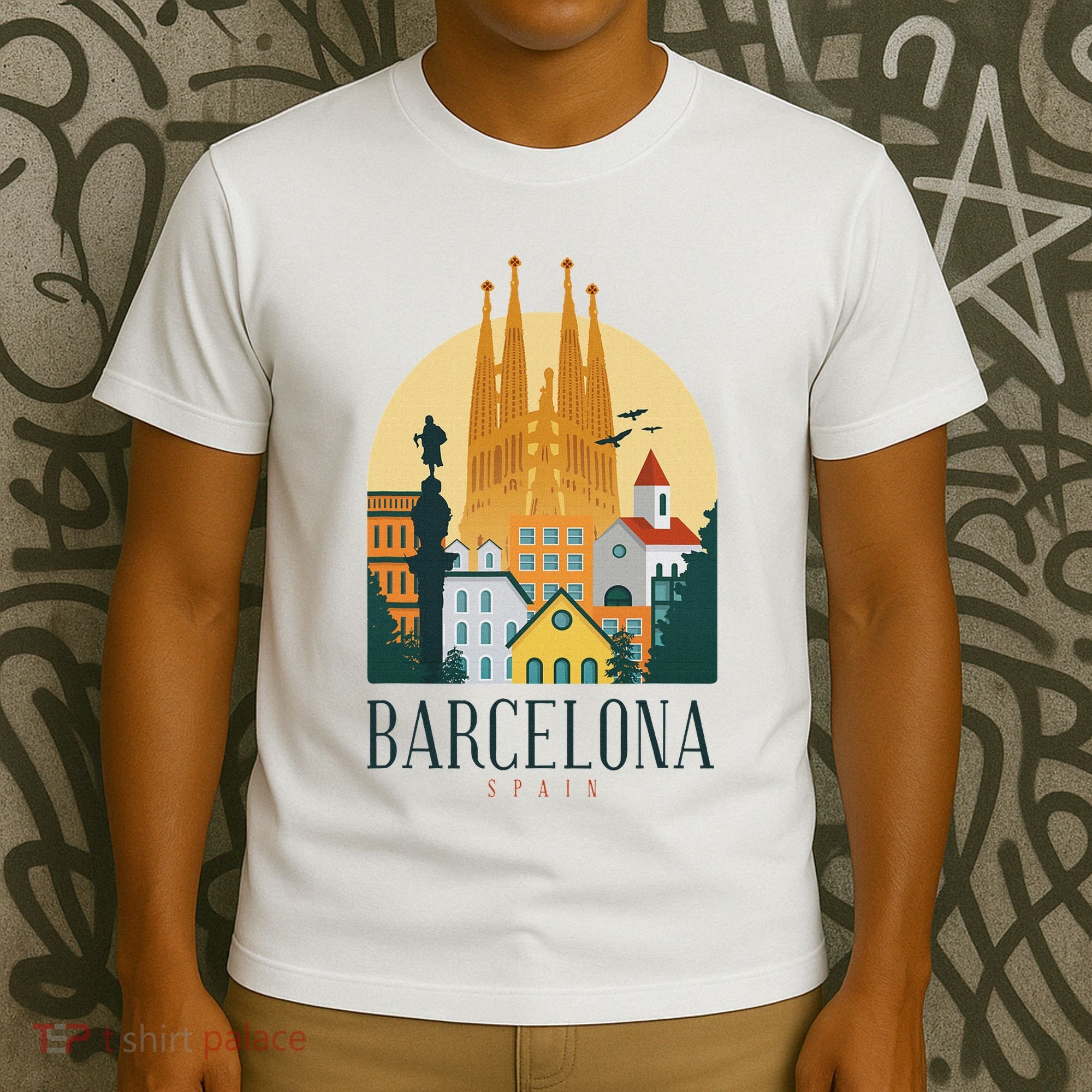 Barcelona Spain Cathedral Spanish City Souvenir T-Shirt