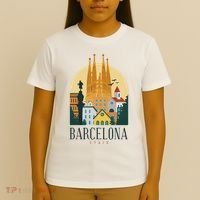 Barcelona Spain Cathedral Spanish City Souvenir T-Shirt thumb 4