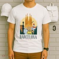 Barcelona Spain Cathedral Spanish City Souvenir T-Shirt thumb 6