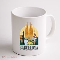 Barcelona Spain Cathedral Spanish City Souvenir Coffee Mug thumb 1