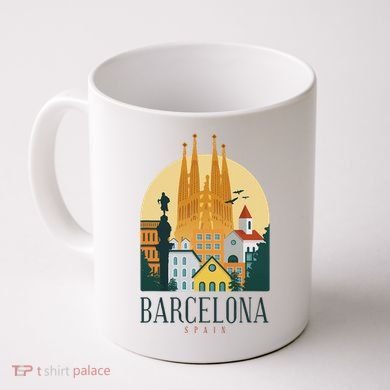 Barcelona Spain Cathedral Spanish City Souvenir Coffee Mug