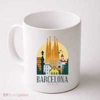 Barcelona Spain Cathedral Spanish City Souvenir Coffee Mug thumb 0