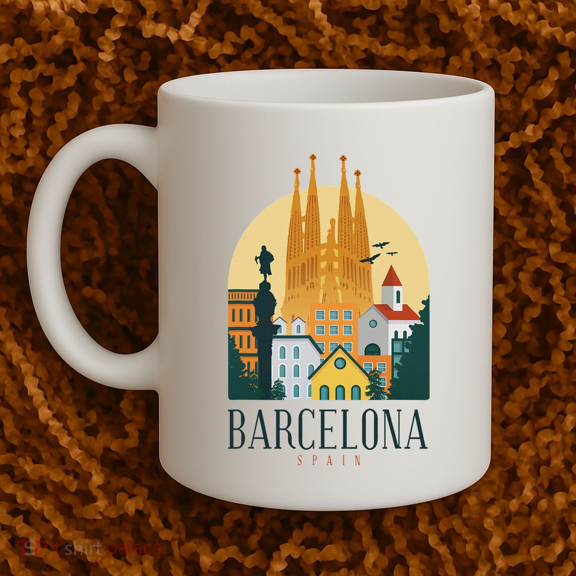 Barcelona Spain Cathedral Spanish City Souvenir Coffee Mug