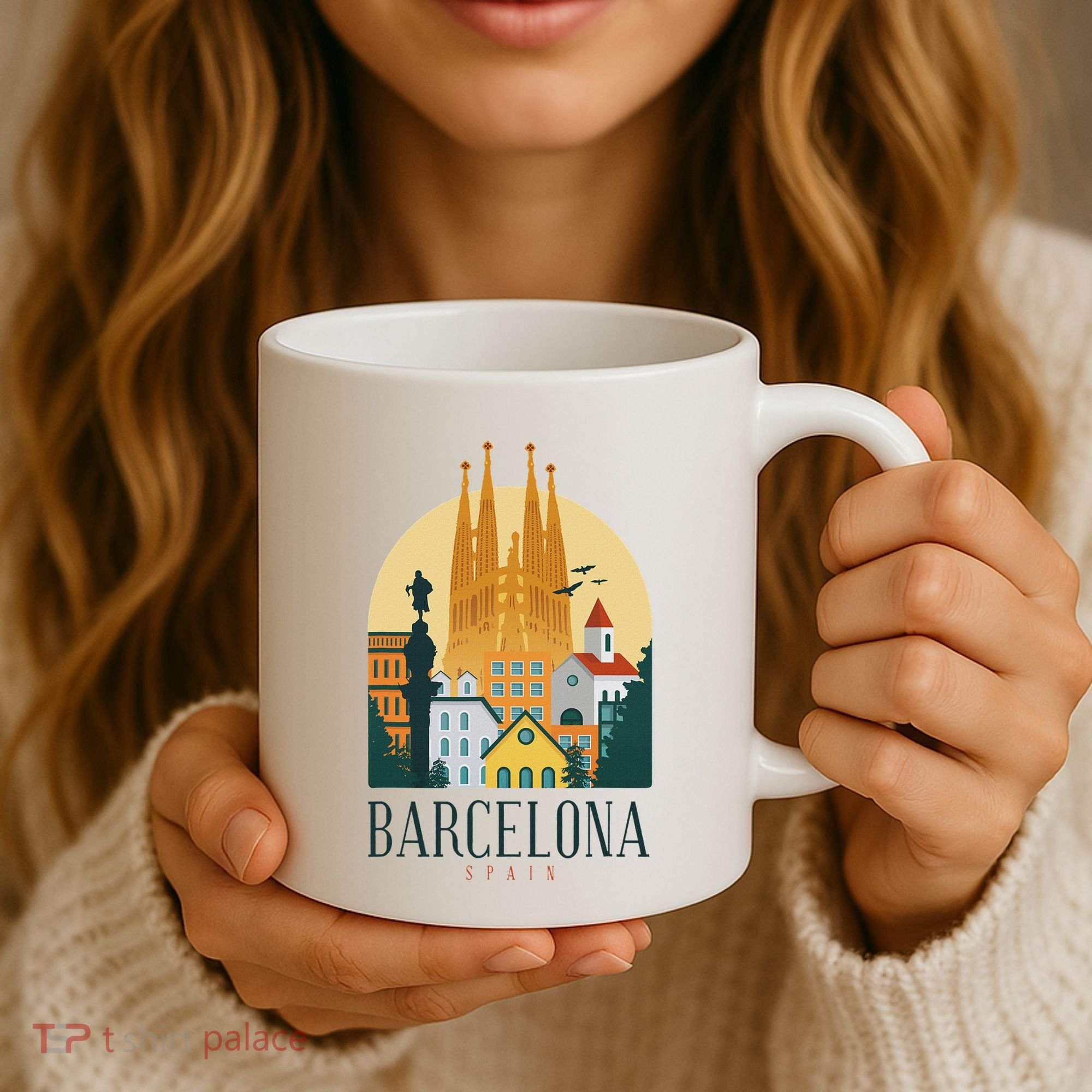 Barcelona Spain Cathedral Spanish City Souvenir Coffee Mug