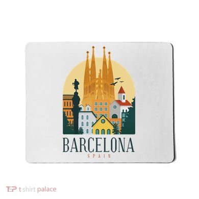 Barcelona Spain Cathedral Spanish City Souvenir Mousepad